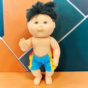 VTG Mattel Cabbage Patch Kids Asian Boy Splash n Tan Doll Vinyl MB1 Shorts 1995